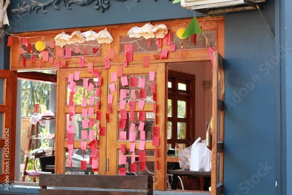 Obraz Visiting a cafe in HCMC with wonderful food and the decor was quite nice. 