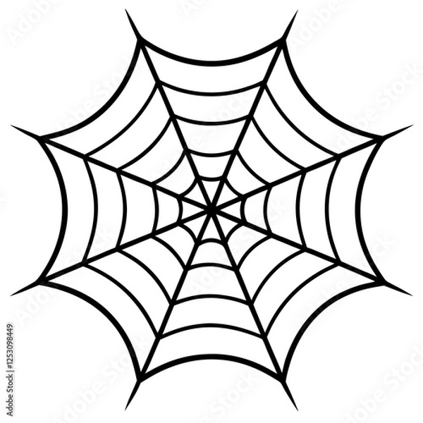Fototapeta Delicate Spider Web Line Art Motifs
