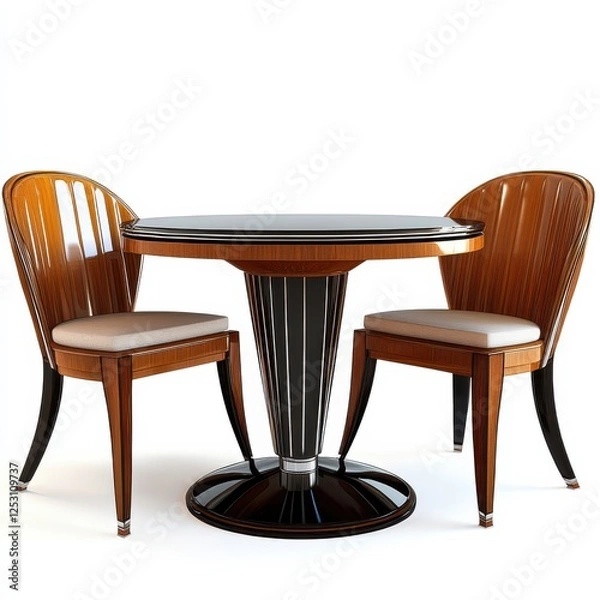 Fototapeta Elegant Art Deco Style Dining Set