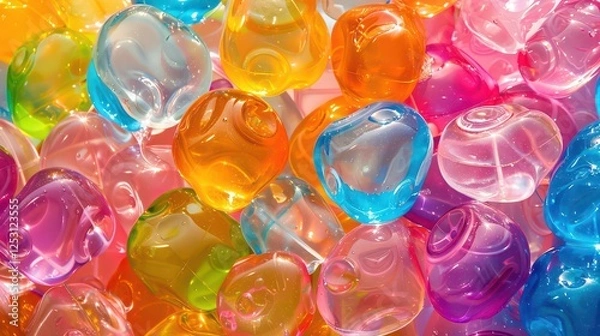Obraz Many bright and colorful water balloons