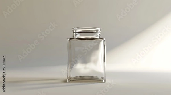 Obraz empty glass bottle on a wooden table