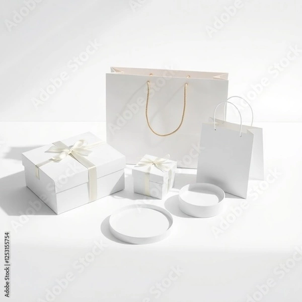 Obraz white gift bag