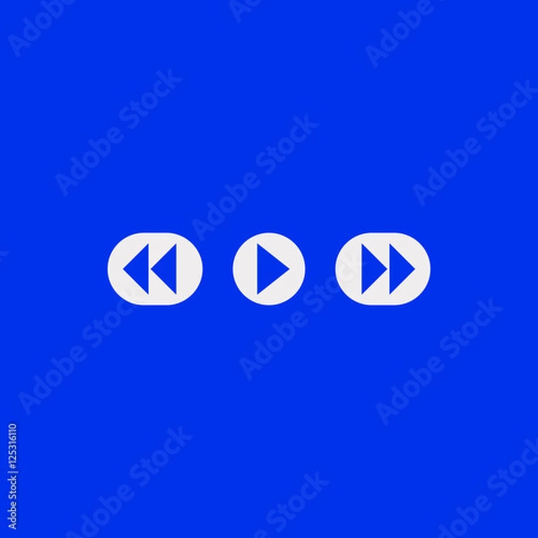 Obraz play icon stock vector illustration flat design