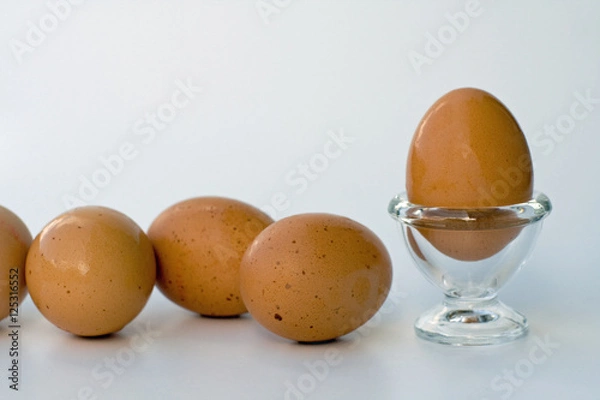 Fototapeta Eier mit Eierbecher