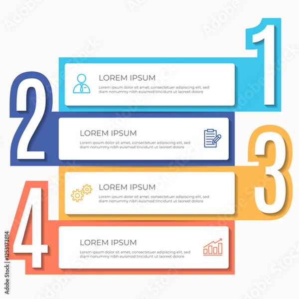 Obraz 4 steps infographic template