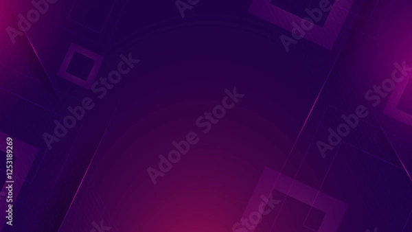 Fototapeta Pink and blue glowing neon gradient it geometrical shapes background design