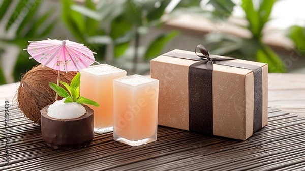 Fototapeta  palm leaf chocolates