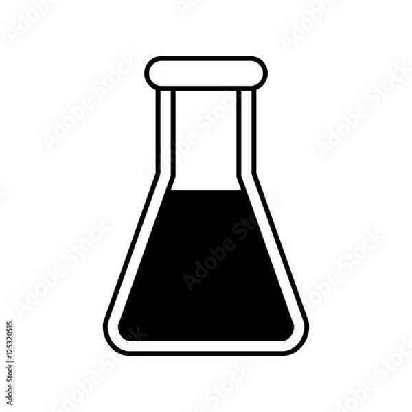 Fototapeta tube test science isolated icon vector illustration design