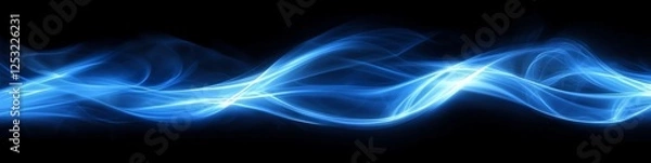 Obraz Abstract Blue Energy Flowing Wave Background
