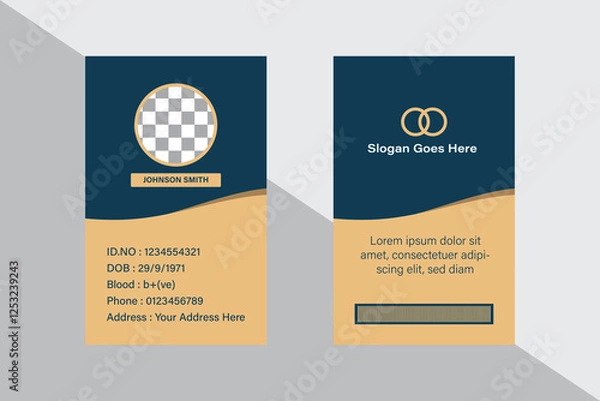 Obraz new modern ID card design template 