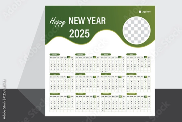 Obraz Modern table calendar design 2025 