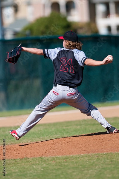 Obraz High school baseball pitcher