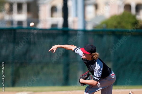 Obraz High school baseball pitcher