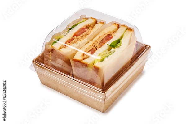 Obraz Enjoy our delicious sandwiches crafted with care and served in ecofriendly packaging
