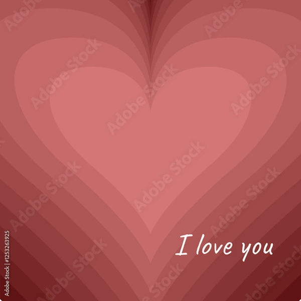 Fototapeta Banner template with hearts. Red and pink hearts. Abstract. Background. Vector illustration.