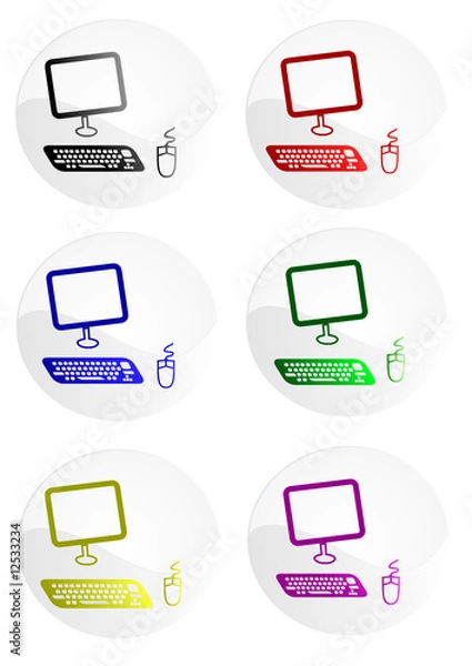 Fototapeta Logos d'ordinateurs