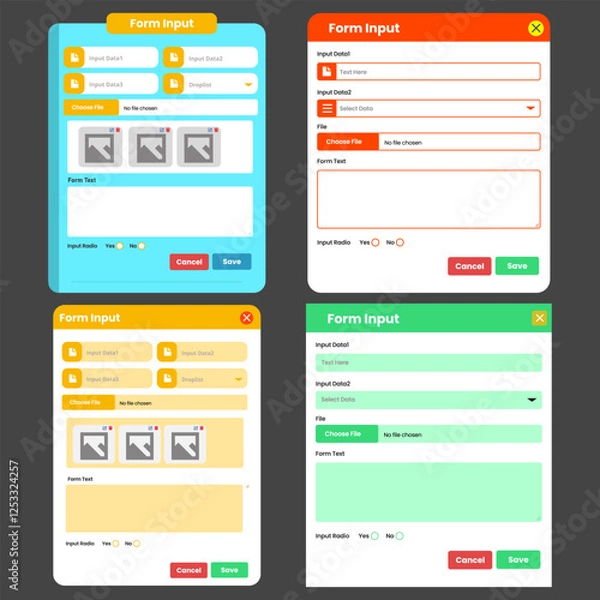 Fototapeta modern web input form modal collection