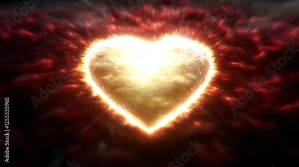 Fototapeta Fiery Heart of Light