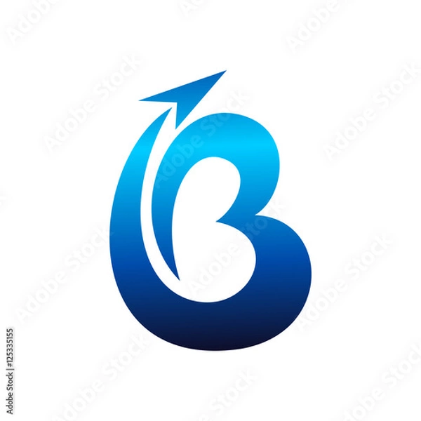 Obraz Abstract B Arrow - Vector Logo Icon