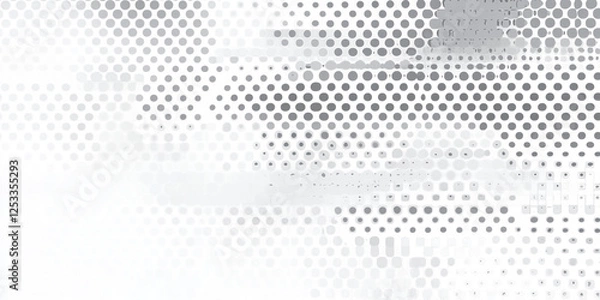 Obraz Light Gray Pattern of Small Dots on Transparent Background – Subtle Design Element
