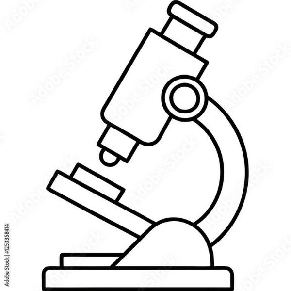 Obraz Microscope Outline Art Vector