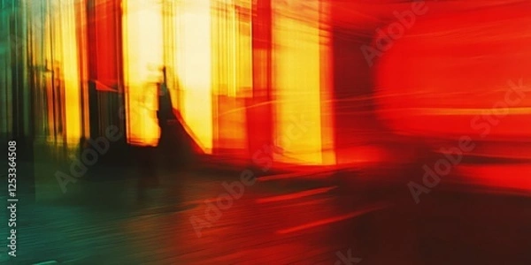 Fototapeta abstract image featuring reflections and shadows with a focus on the interplay of light and dark elements, blending various intensities and colors to produce a visually c