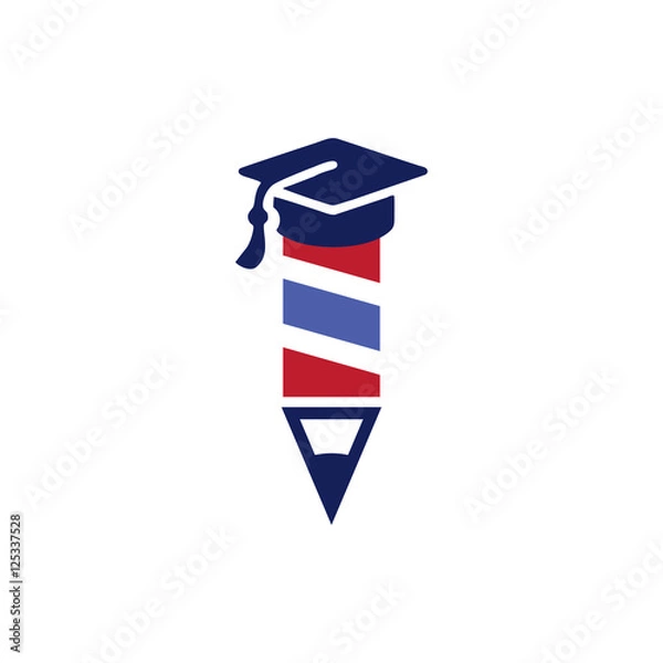 Fototapeta Barber Academy - Vector Logo Icon