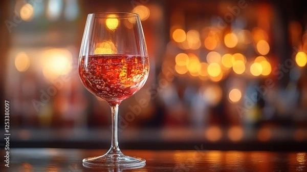 Fototapeta Elegant red wine flows into a glass, capturing sophistication and refined taste in a moment of indulgence.