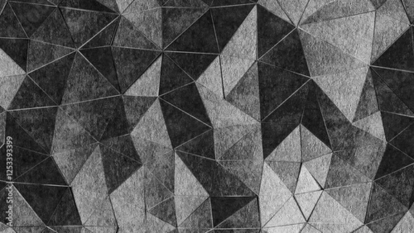 Fototapeta Retro Brutalist Geometric Background - 3D rendering