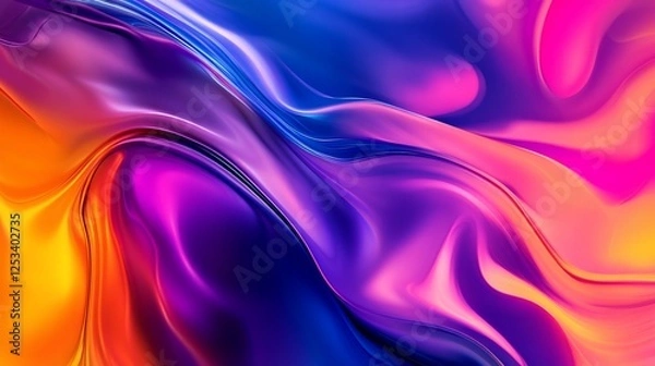 Fototapeta Abstract liquid background with vibrant colors and fluid motion design