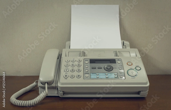 Obraz old fax machine on the table