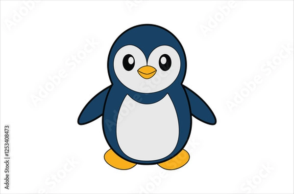 Fototapeta penguin vector,  icon vector illustration,  penguin silhouette of a penguin isolated on a white background, eps, png, svg, vector,