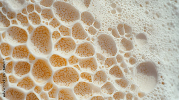 Fototapeta Close-up shot of beer bubbles. 