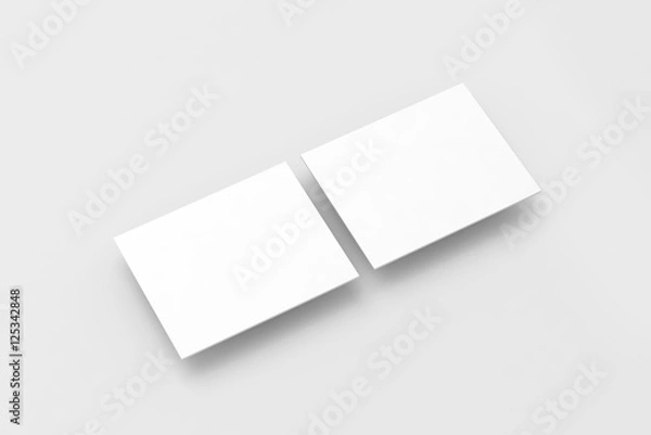Obraz Blank white rectangles computer web-site design mockup, clipping path, 3d rendering. Web app display interface mock up. Website ui template for browser screen. Online application presentation shapes.