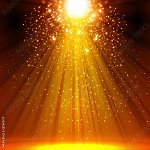 Obraz stage, light, spotlight, empty scene illustration easy editable