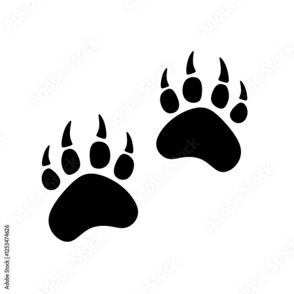 Obraz bear footprints silhouette