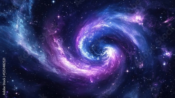 Fototapeta Cosmic Swirl A Galactic Nebula In Deep Space