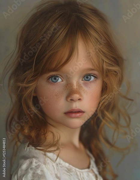 Obraz Portrait of a beautiful girl with elven appearance