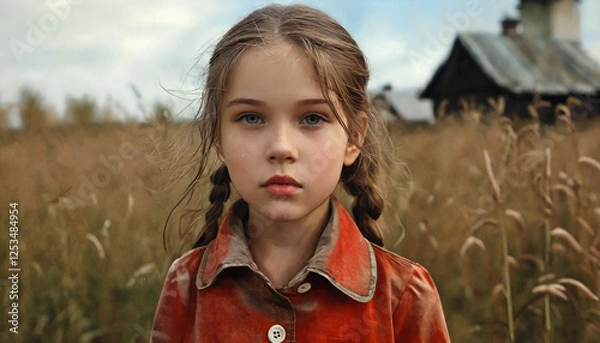 Obraz Portrait of a beautiful girl with elven appearance