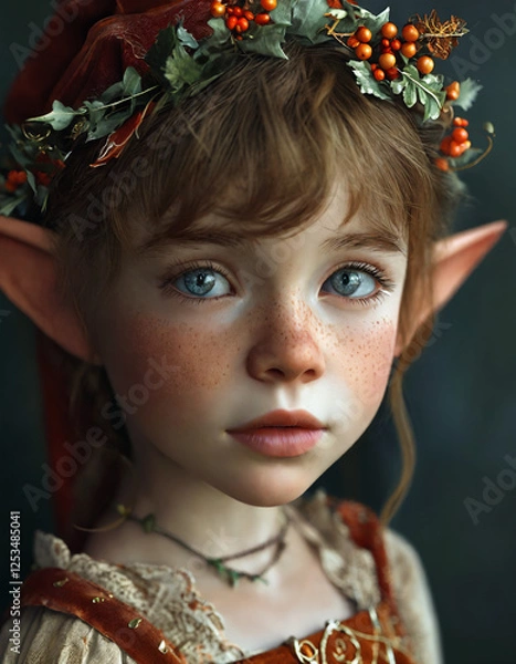 Obraz Portrait of a beautiful girl with elven appearance