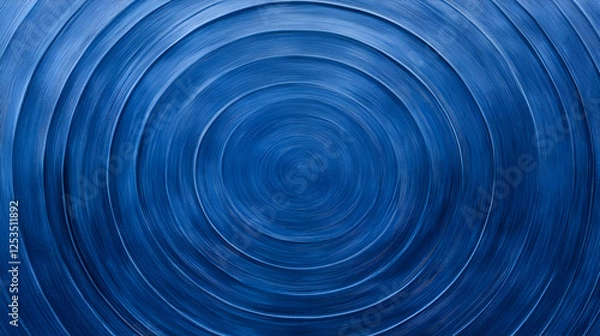 Fototapeta Abstract concentric circular pattern for backgrounds, wallpaper, texture, or visual effects. Hypnotic blue surface