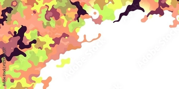 Fototapeta Kaleidoscopic Camouflage: Fractal Patterns with Endless Variation