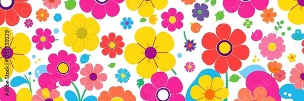 Fototapeta Pop Art Tapestry of Spring Hues