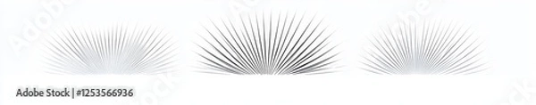 Fototapeta Radiating Lines Design Element on White Background