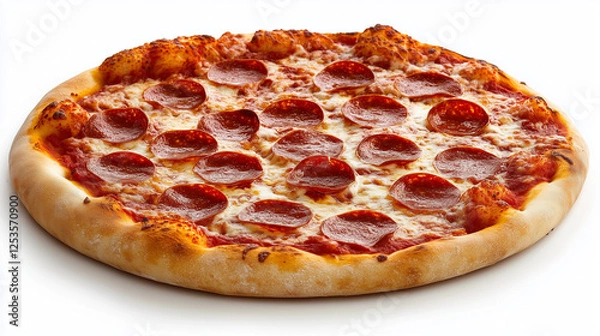 Fototapeta pepperoni pizza isolated on white background
