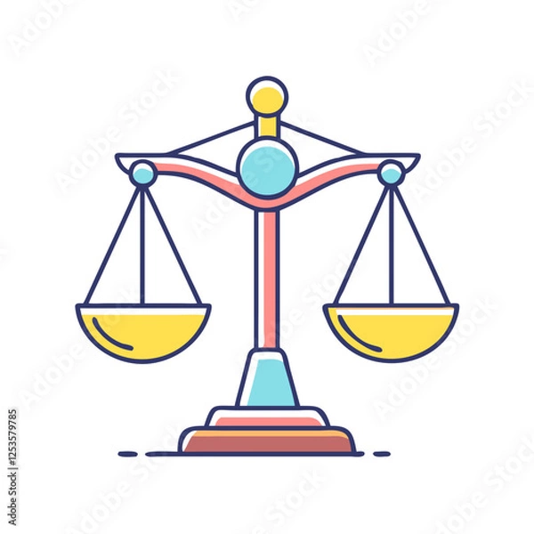 Fototapeta scale of justice fairness icon, scale of justice fairness vector illustration-simple illustration of scale of justice fairness, perfect for scale of justice fairness logos and icons