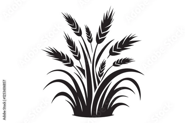 Fototapeta Grass silhouette vector