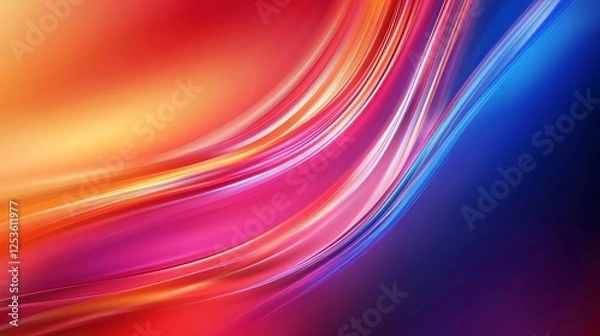 Fototapeta Abstract background with vibrant color gradients and smooth flowing lines creating a dynamic visual