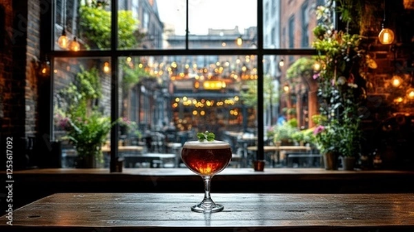 Obraz A Refreshing Drink at a Cozy Pub