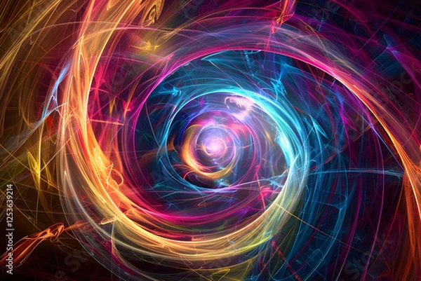 Fototapeta Abstract Visualization of Quantum Gravity Models in Universe